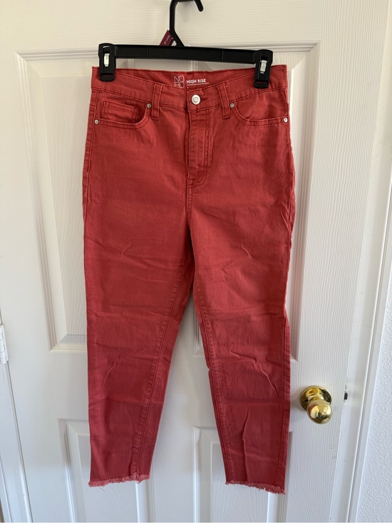 No Boundaries Denim - No Bo High Rise Red Women's Jeans
